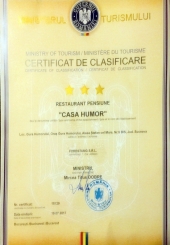 CERTIFICAT DE CLASIFICARE RESTAURANT